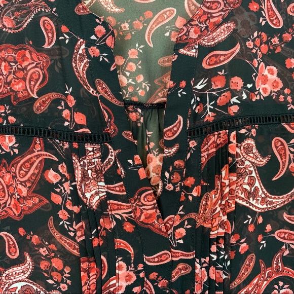 ANTHOLOGY Hi-Lo Floral Paisley Sheer Tunic 14 - Picture 2 of 7